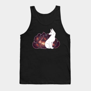 Nine Tails of Space Clouds - Galaxy Kitsune Tank Top